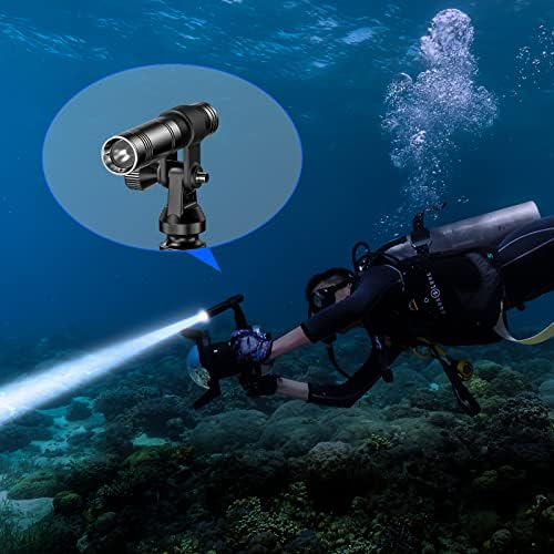 Starbea 38 мм Регулируема Лампа за Гмуркане с Монтиране на Ръка, Скоба за Фенерче, Държач за Подводна Фотография, Заполняющий Светлина, Свързващ Скоба, за да Факел (DH-10)
