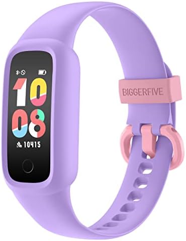 Детски часовници-тракер BIGGERFIVE Vigor 2 L за момичета от 5 до 15 години, Водоустойчив, IP68, Проследяване на активността, Крачкомер, Монитор на сърдечния ритъм, Сън, Брояч на с