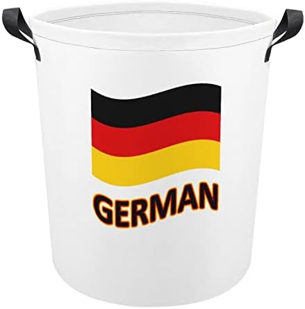 Флаг на Германия Голяма Кошница за Дрехи, Чанта за Пране с Дръжки, Преносим Чанта за Общежитието на Колежа