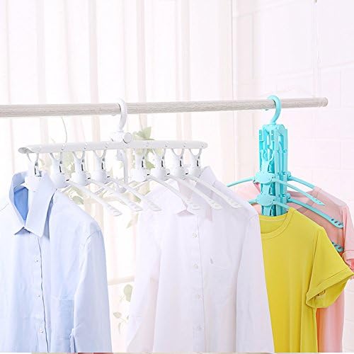 YUMUO Пластмасова Закачалка Удебелена Многофункционална за съхранение на дрехи Сгъваема Закачалка за сушене на дрехи и разширяване на закачалки-A