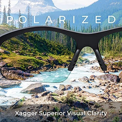 Xagger Поляризирани Спортни Слънчеви Очила за Мъже И Жени UV400, Увит Около Спортни Очила