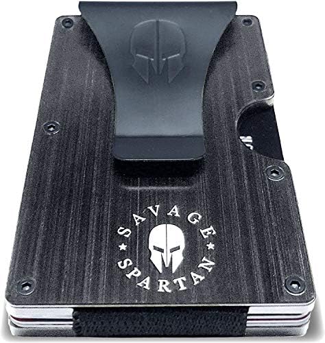 САВИДЖ SPARTAN Тактически Чантата |Тънък Минималистичен RFID Блокиране на Алуминий Метален Държач за Кредитни Карти С Щипка за