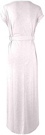 Бизнес рокля FOVIGUO за жени, Коктейлни Рокли Оверсайз за Жени на Св. Валентин, Модни Домашни Дрехи с Къс Ръкав, Обикновен