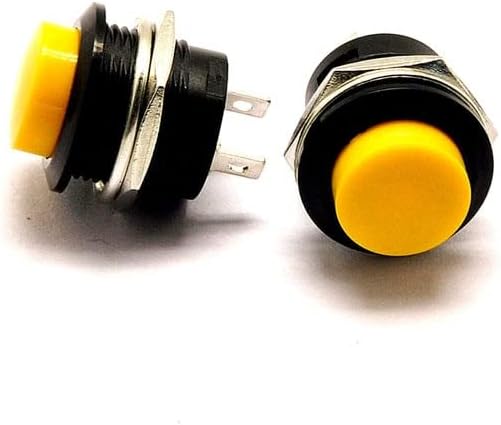 Бутон за автоматично нулиране на ключ Ключ ключ R13-507 16 мм, жълт ключ за заключване - (Цвят: жълт)