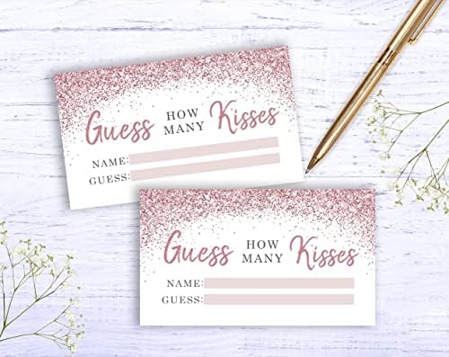Вашето най-важното събитие Щампи на розови блестящи игрови знаци и пощенски картички Колко целувки, които са отлични за душата на детето,