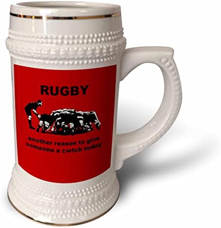 3dRose Rugby Още една причина да Дарят някой Днес чаша Червено бира в 22 грама (stn_355255_1)