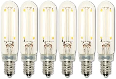 Уестингхаус Lighting 5158020 2,5 W (еквивалент на 25 W) Led лампа с прозрачна нишка с нажежаема жичка T6 с регулируема яркост, на