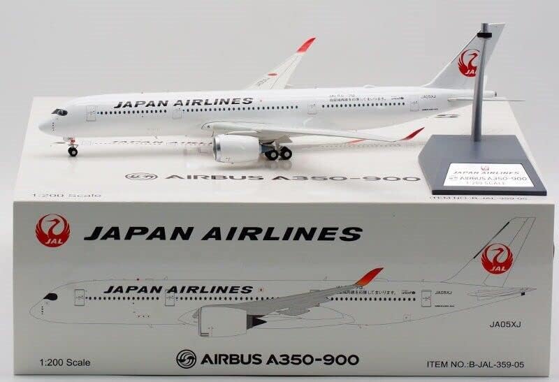 Полет 200 Japan Airlines JAL Airbus A350-941 JA05XJ със стойка Ограничен Тираж 1/200 ГЛАСОВЕ Самолет, Готов модел
