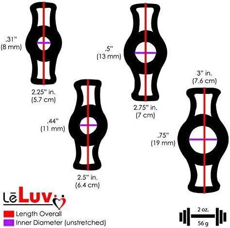 LeLuv Maxi и Калибровочный Черно Помпа за уголемяване на пениса за мъжете в комплект с Сужающими на кръгчета 4 размери Дължина 9 см