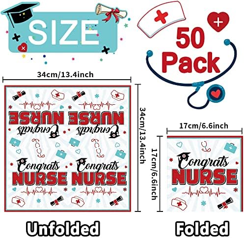 50 Опаковки за Еднократна употреба за Абитуриентски партита медицински Сестри 2023 Седмица медицински Сестри за Еднократна употреба,