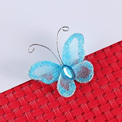 Пеперуда Beaupretty 50шт, Направи си сам, Прозрачна Мрежа Тел Блестяща Пеперуда с Скъпоценния Камък за Сватба, Дома, Партита