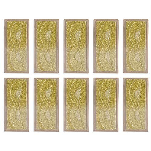 KellyRoom Празен Калъф за Мигли Комплект от 10 Златни Блестящи Пластмасови, Хартиени Чанти За Мигли на Притежателя Опаковъчна Кутия