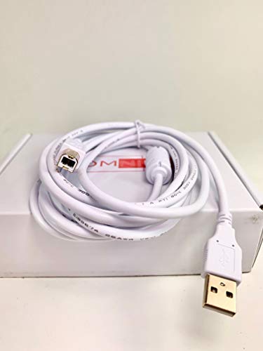 Високоскоростен кабел за USB 2.0 OMNIHIL 8FT-White, който е Съвместим със скенера Canon imageFORMULA DR-C130 M111141