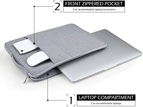 MicaYoung 11-Инчов Калъф за лаптоп, Тънък Водоустойчива Чанта за Носене с Преден Джоб, Прибиращ се Дръжка за 11,6-инчов MacBook Air Chromebook,