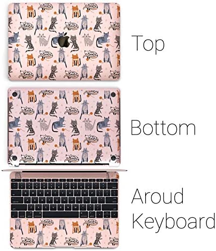 Vinyl Прозрачна кожа е Съвместима с MacBook Pro 132019 Pro 16 2020 Mac Air 13 2018 Retina 15 Air 11Мак 12 Стикер с изображение на котки, Скъпа Стикер на корицата, Стилен Дизайн, Животни, Смешни Кот?