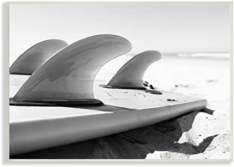 Плавници за сърфиране Stupell Industries, Плажна Спортна Снимка, на брега на Океан, Луксозен Дизайн от Две Блондинки