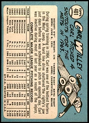 1965 Topps 401 Карлтън Willey Ню Йорк Метс (Бейзболна картичка), Ню Йорк Метс