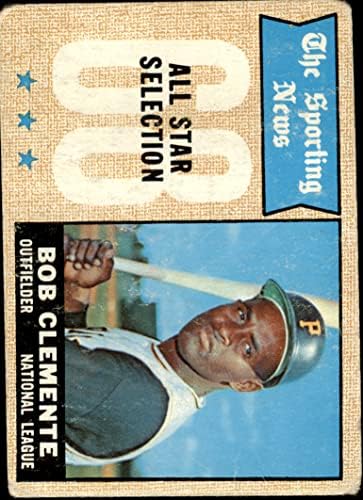 1968 Topps # 374 All-Star Роберто Клементе Питсбърг Пайрэтс (Бейзболна картичка) ЧЕСТНО пирати