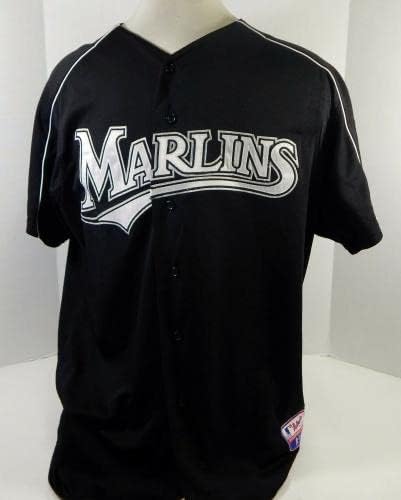 2003-06 Флорида Марлинс Даниел barone спечелил 57 Използвана в игра Черна Риза BP ST XL 093 - Използваните в играта тениски MLB