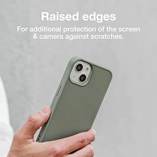 АКСЕСОАРИ от ДЪРВО - Калъф за телефон за iPhone 13, биоразлагаемый Зелен калъф - Еко, Произведени от растения