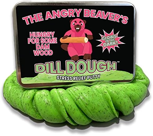 Тестото с Копър Angry Beaver Deluxe - Светещо в Тъмното Замазка за облекчаване на стреса с Копър - Забавен Розово не мога да понасям