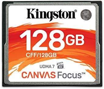 Компактна флаш карта памет Kingston CF Платно Focus 128 GB Висока производителност за slr и професионални фотоапарати (CFF /128 GB)
