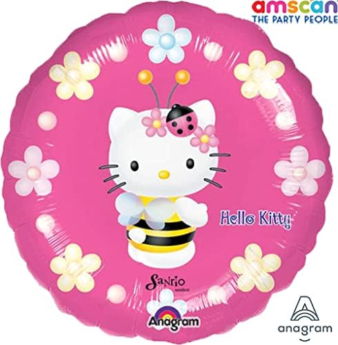 Балони Anagram с официален лиценз за рожден Ден, Предназначени за Тематична колекция Здравей Bee Кити, Аксесоар за партита, Многоцветен набор