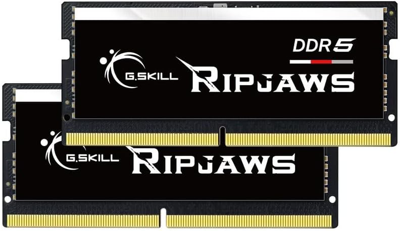 G. Skill RipJaws DDR5 серия SO-DIMM (Intel XMP) 32 GB (2 x 16 GB) 262-пинов DDR5 5200 CL38-38-38-83 1.10 V Двуканална памет