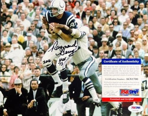 Реймънд Berry Baltimore Colts HOF '73 Подписано Снимка 8X10 PSA AC81700 - Снимки NFL с автограф