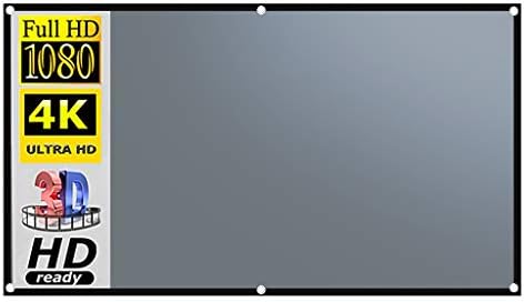 LIRUXUN 16:9 Метален Антисветовой завеса 100/120/133 Инчов 3D Преносим прожекционен екран за домашния офис на открито (Размер: 30 см)