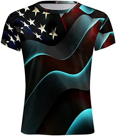 Летни Мъжки Ризи, Мъжки Летни Тениски на Деня на Независимостта, Модни тениски С 3D Дигитален Печат, Къс Ръкав, Големи Мъжки Тениски