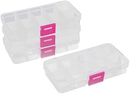 Aexit 4 бр. Прозрачни Организаторите За Инструменти Пластмасова Кутия За Съхранение на Електронни Компоненти в Кутията За Инструменти