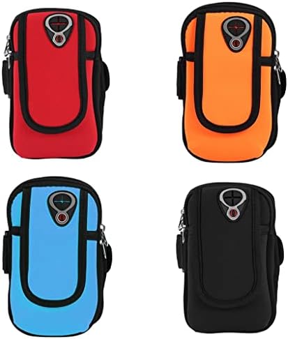 SXDS Спортна Превръзка от неопрен за джогинг, чанта за джогинг, превръзка на китката, калъф за мобилен телефон, bag-държач за Практически улични чанти за ръце (оранжев ц