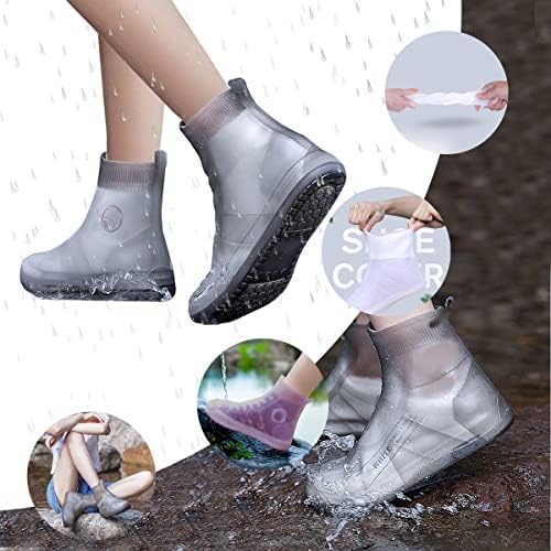 BAOSHILI Водоустойчив Калъф за обувки, за Многократна употреба Портативни непромокаеми обувки за Жени и Мъже, Галоши на неподвижни
