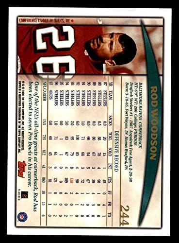 1998 Topps # 244 Род Woodson Балтимор Рейвънс (Футболна карта) в Ню Йорк/Mount Рейвънс Пардю
