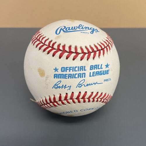 Ханк Бауър Янкис подписа Бейзболен автомобил OAL с голограммой B & E - оцветяване - Бейзболни топки с автографи