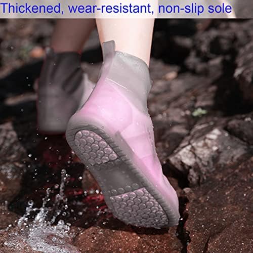 BAOSHILI Водоустойчив Калъф за обувки, за Многократна употреба Портативни непромокаеми обувки за Жени и Мъже, Галоши на неподвижни Гумена Подметка за Колоездене, Къмп?