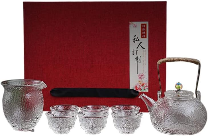 Чай от смляно стъкло в японски стил home, кана с шест чаши чай на кунг фу, за 6 човека, за 6 човека, за 6 човека, за 6 човека,