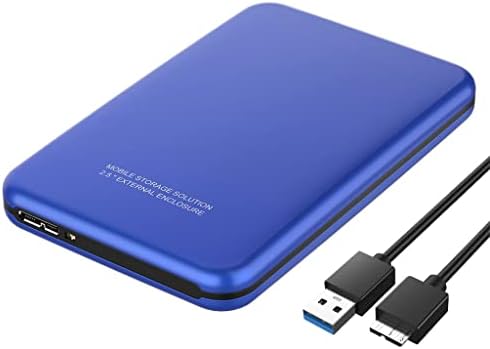 FZZDP USB3.0 Външен твърд диск, 500 GB 1 TB И 2 TB Диск за устройства за съхранение на данни 7200 об/мин Устройство Мобилен твърд диск HDD 2,5 (Цвят: синьо размер: 2 TB)