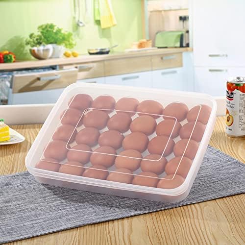 2 БР. кутия за съхранение на яйца 30-граммовая кутия за съхранение на яйца Преносим пластмасова тава за пресни яйца Кутия за съхранение на