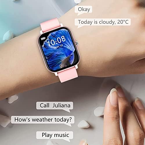 Многофункционална Bluetooth smart-часовник с 1,7-инчов IPS пълен изглед екран сензорен екран с поддръжка на разговори и текст, водоустойчив,