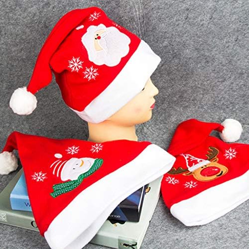 MANHONG Christmas Коледна шапка унисекс шапка празнична удобна шапка за Дядо Коледа Възрастни бейзболни шапки Връхни дрехи шапки
