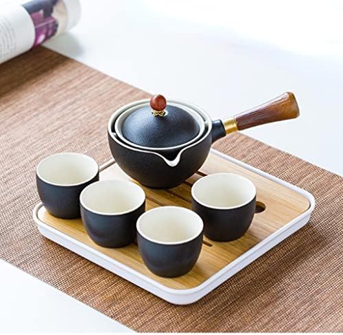 Комплект за чайна церемония XWOZYDR, Китайски Автоматично Въртящ се Керамичен съд за домашно готвене, Преносим за пътуване
