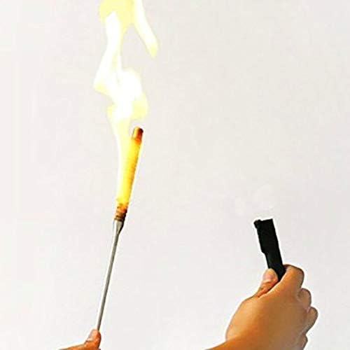 Наслаждающийся Запален Факел за Появата на Бастуни Фокуси Магьосникът Огън Магическа Пръчка Сценична Илюзия Трик Подпори Комедия (Черен)