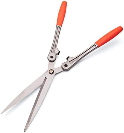 Ножици за жив плет Кингс Каунти Tools Повишена видимост | Нож от неръждаема стомана 8,5 | Оранжеви Полимерни Брони за амортизация