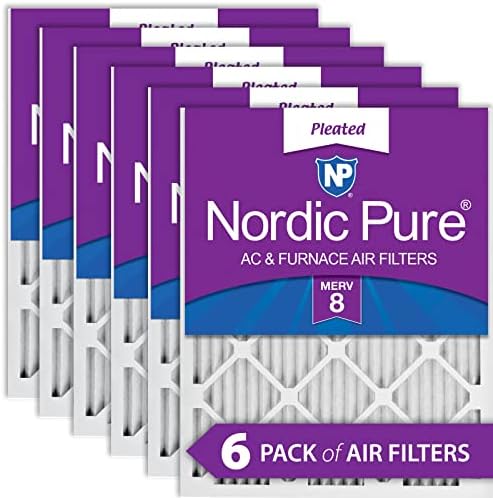 Nordic Pure 20x24x1 MERV 8 плиссированных въздушни филтри ac 6 опаковки