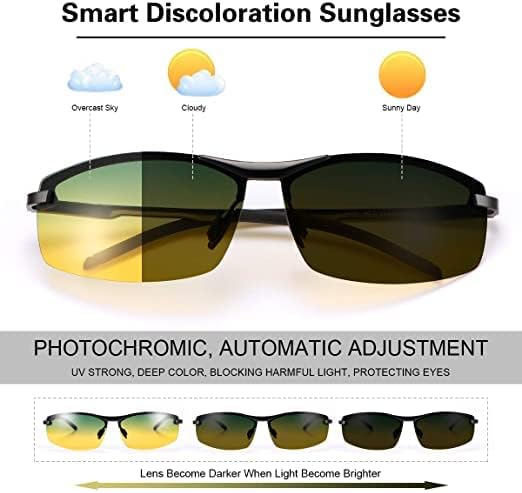 ND Поляризирани Фотохромичните Слънчеви Очила за Шофиране на Открито, Спортни Слънчеви Очила за Мъже И Жени, Антибликовые Очила, Ультралегкие Слънчеви Очила