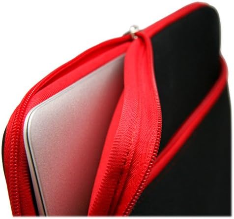 Калъф BoxWave, който е съвместим с лаптоп и таблета Кано PC със сензорен екран 1110-01 (11,6 инча) - Мек гащеризон с джоб, Мека чанта, Неопреновый чанта, джоб с цип на ръкава - Чер