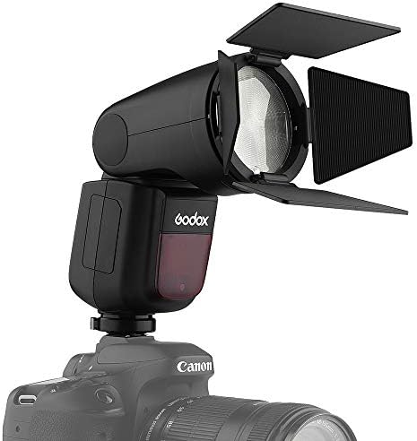 Светкавица Speedlite за камерата Godox V1-C с кръгла глава, 2.4 G X Безжична светкавица HSS 76Ws Speedlight за Canon 6D 7D 50Г