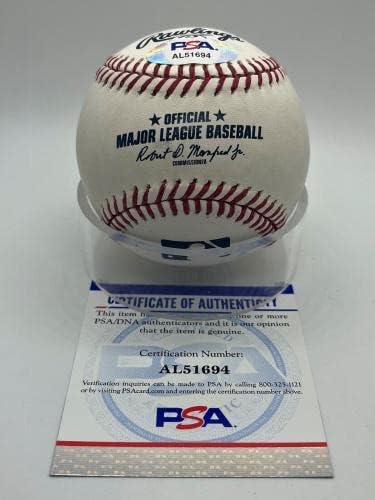Ранди Уин Рэйс Моряците Джайентс Подписа Автограф на Официалния Бейзболен PSA MLB с ДНК - Бейзболни топки С Автографи